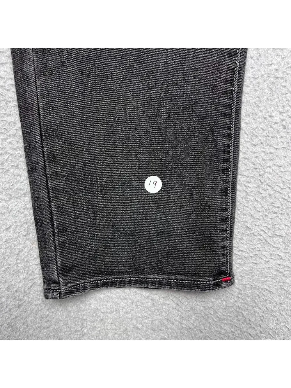 True Religion Ricky Relax Straight Jeans W31 L34 Black Red Stitch Y2K Baggy New
